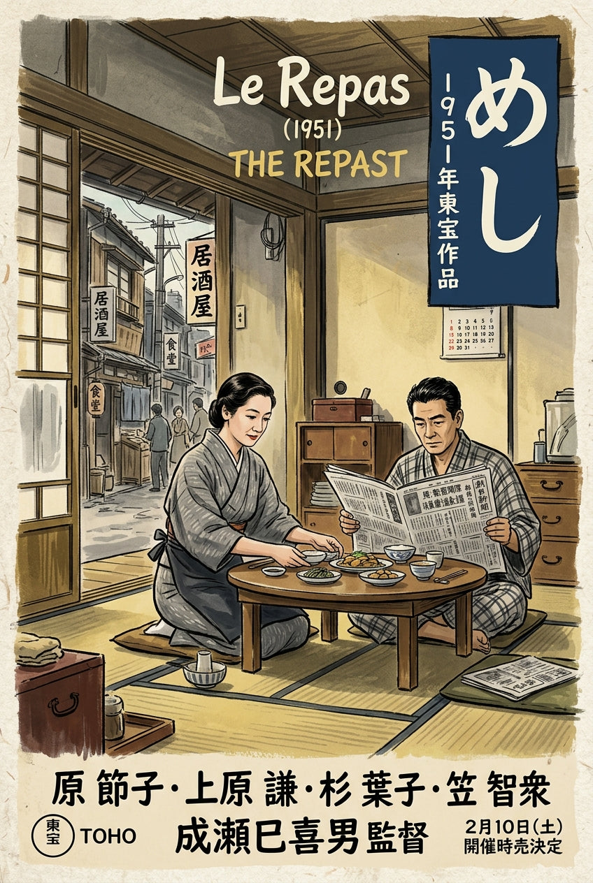 Affiche Le Repas, poster cinéma japonais
