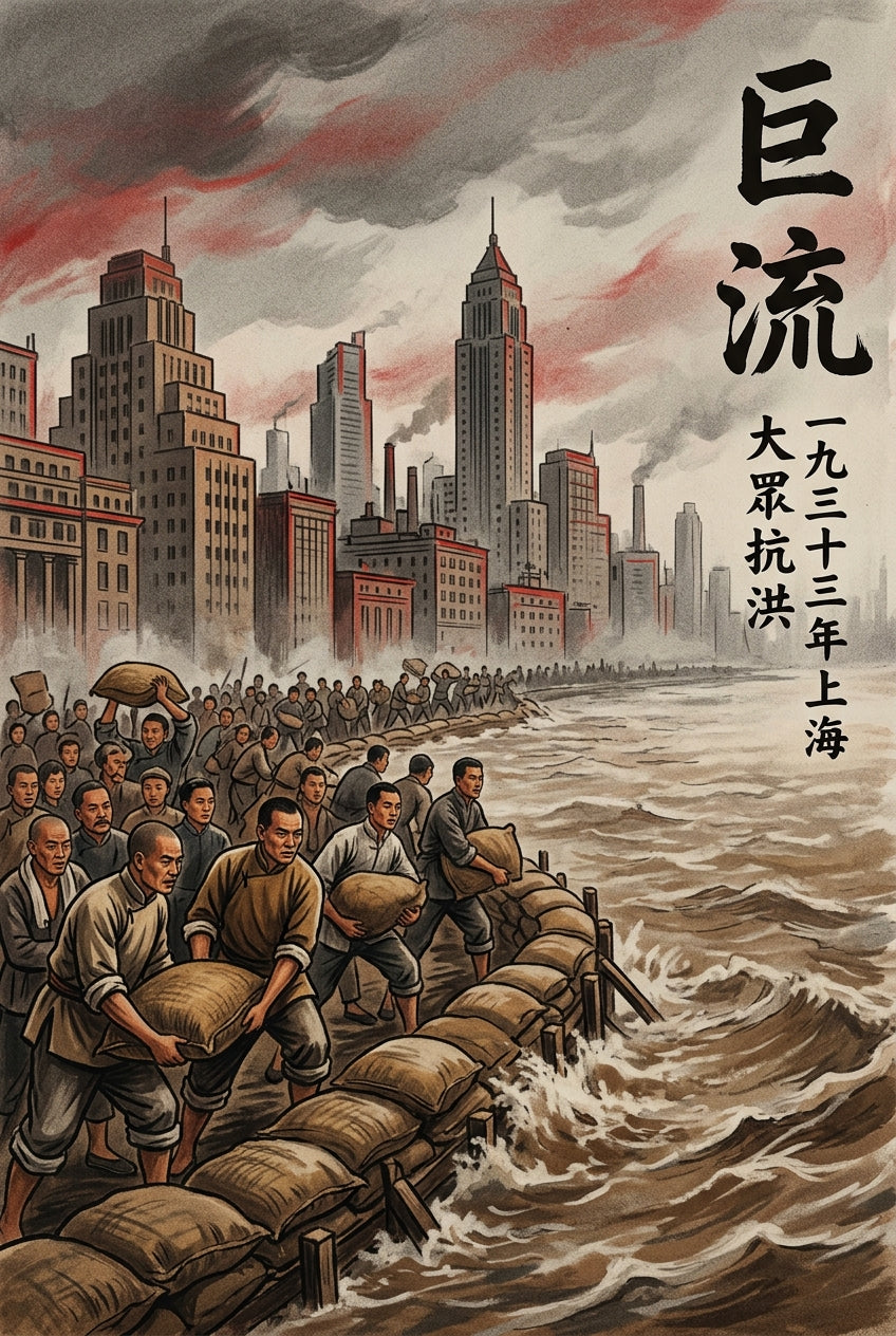 Affiche de Shanghai 1933, poster propagande