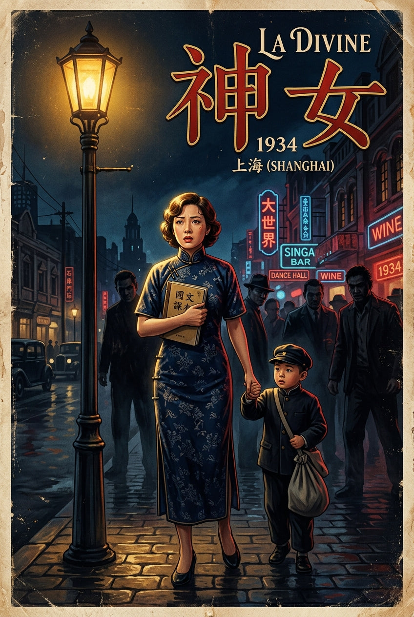 Affiche La Divine, poster Shanghai 1934