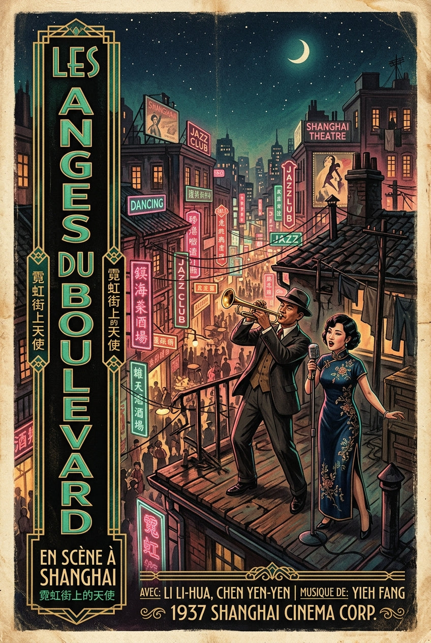 Affiche des Anges du Boulevard, poster jazz Shanghai