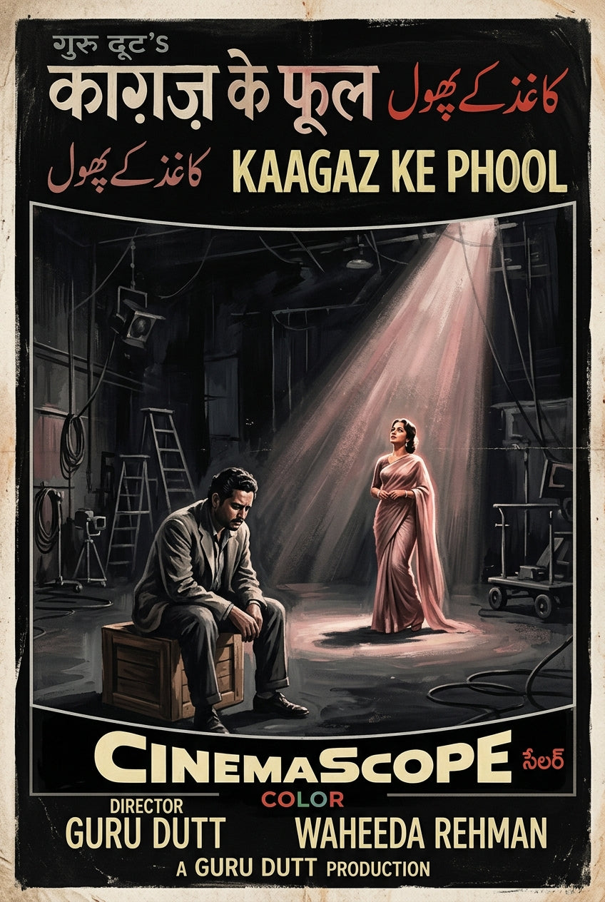 Affiche Kaagaz Ke Phool, poster studio de cinéma