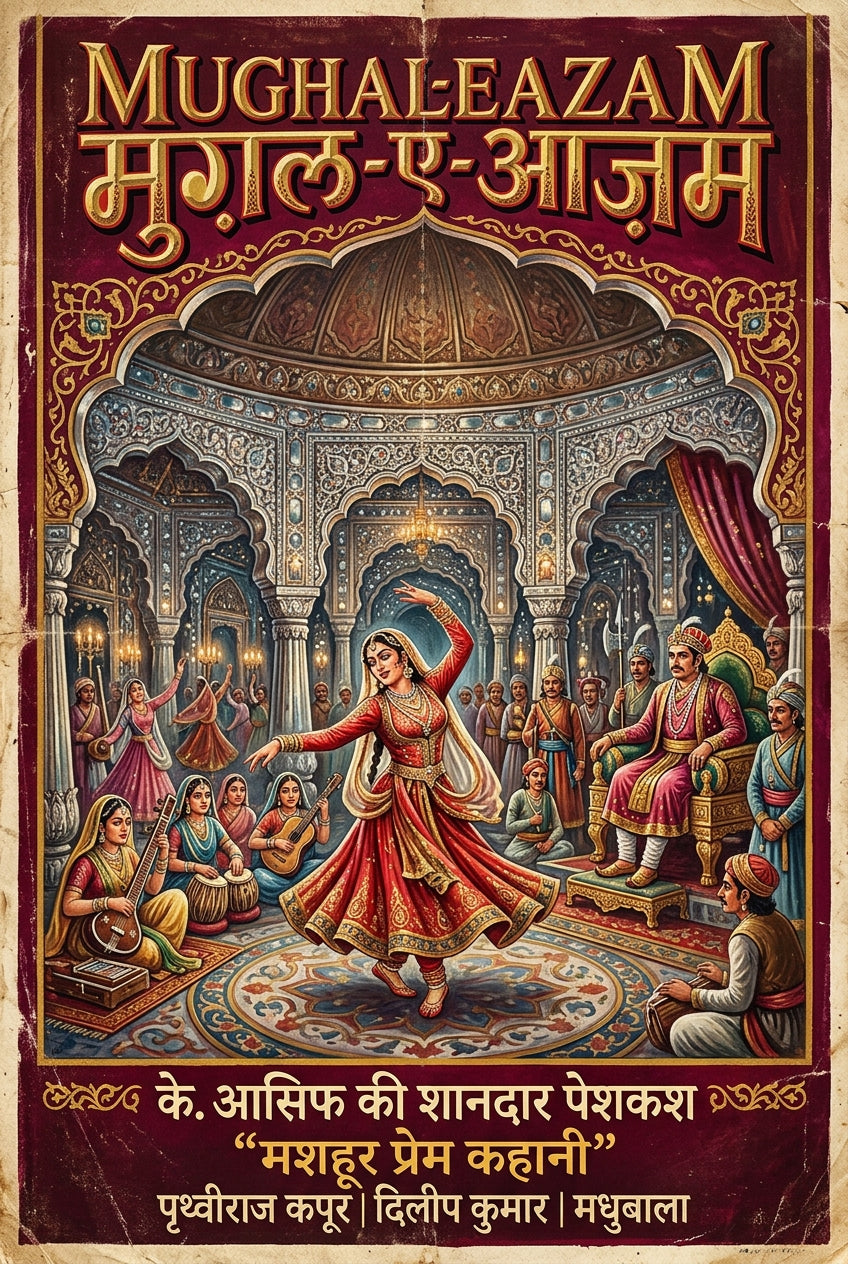 Affiche de Mughal-e-Azam, poster danseuse de cour