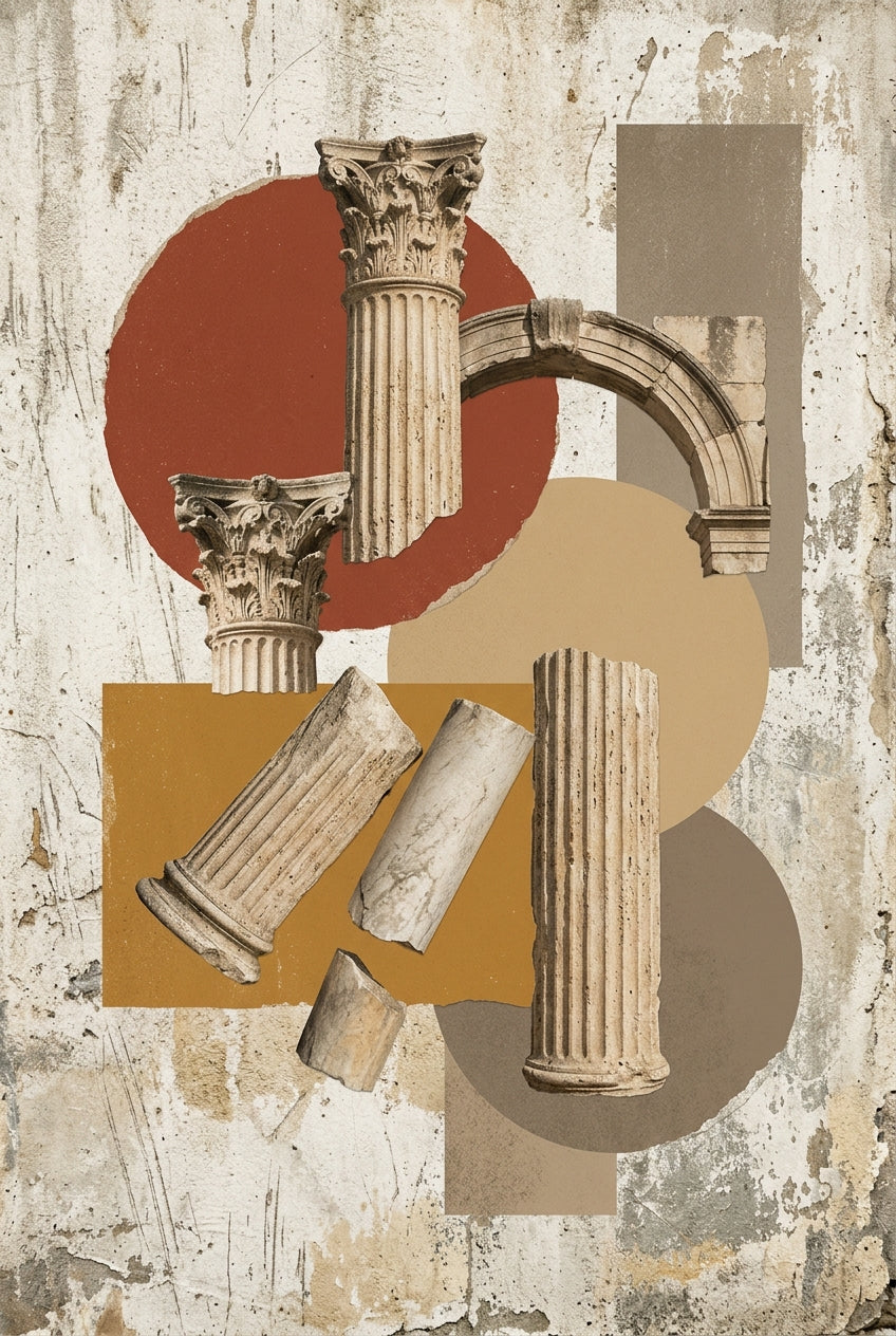 Affiche de colonnes antiques, poster grec