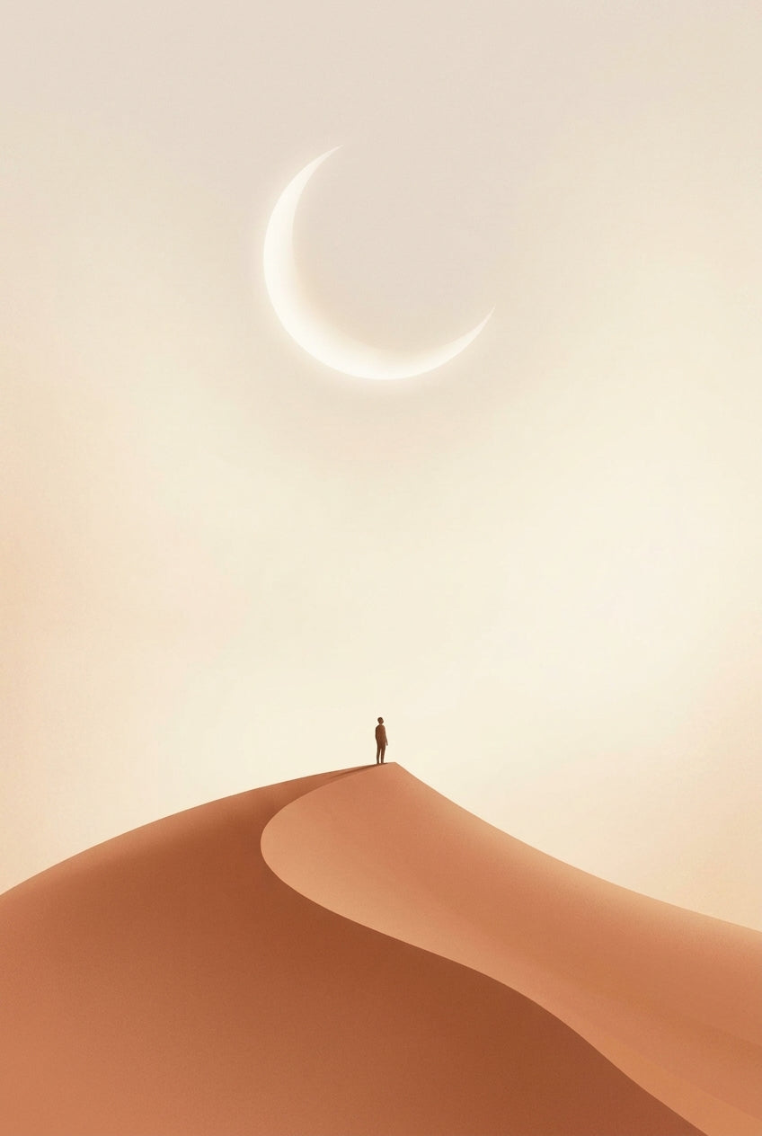 Affiche de dune, poster croissant de lune
