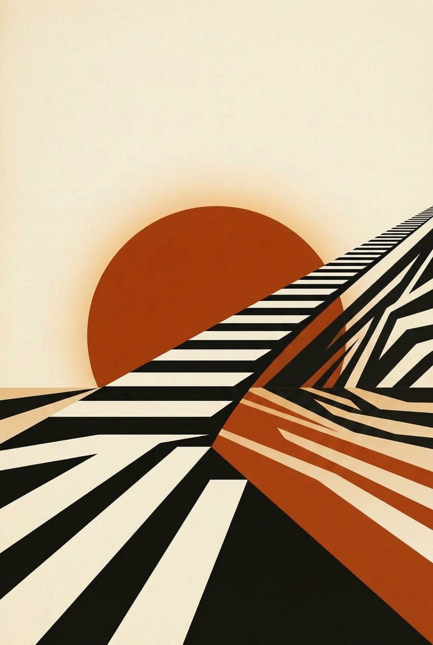 Affiche d'escalier abstrait, poster géométrique