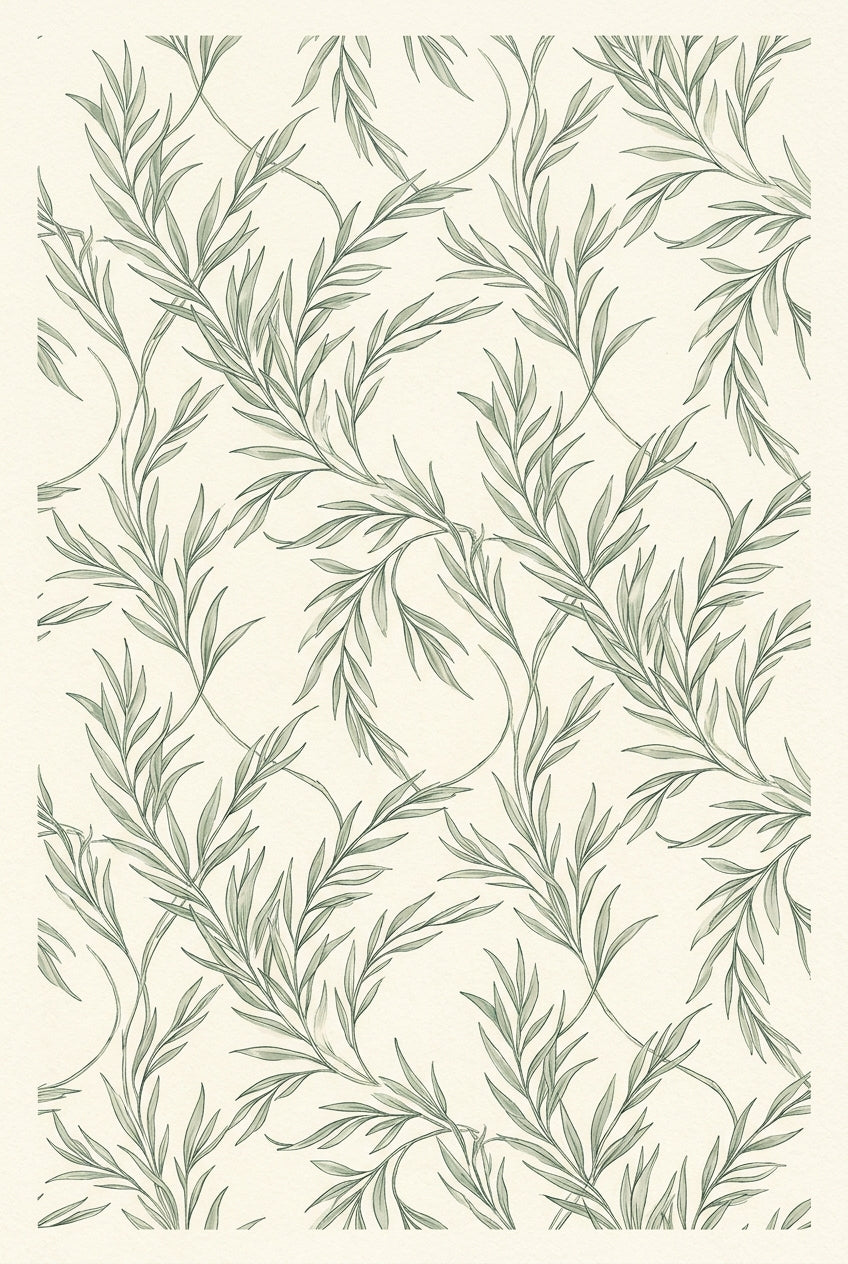 Affiche de feuillage, poster feuilles vertes