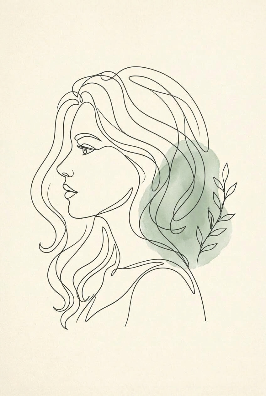 Affiche de femme, poster visage minimaliste