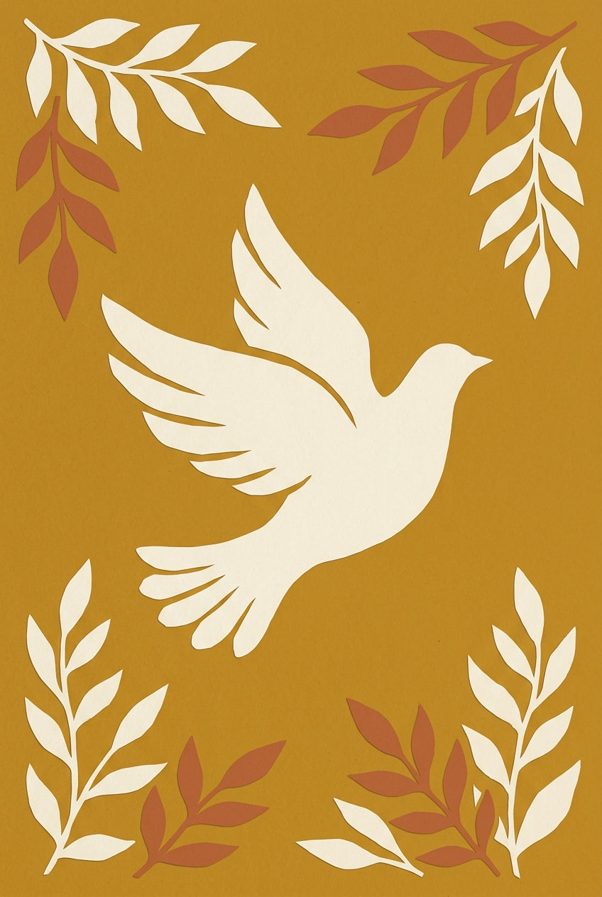 Affiche de colombe, poster oiseau blanc