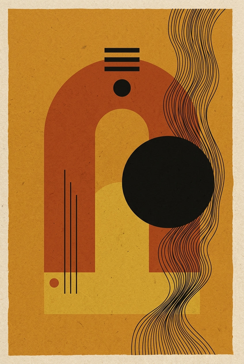 Affiche d'illustration abstraite, poster géométrique