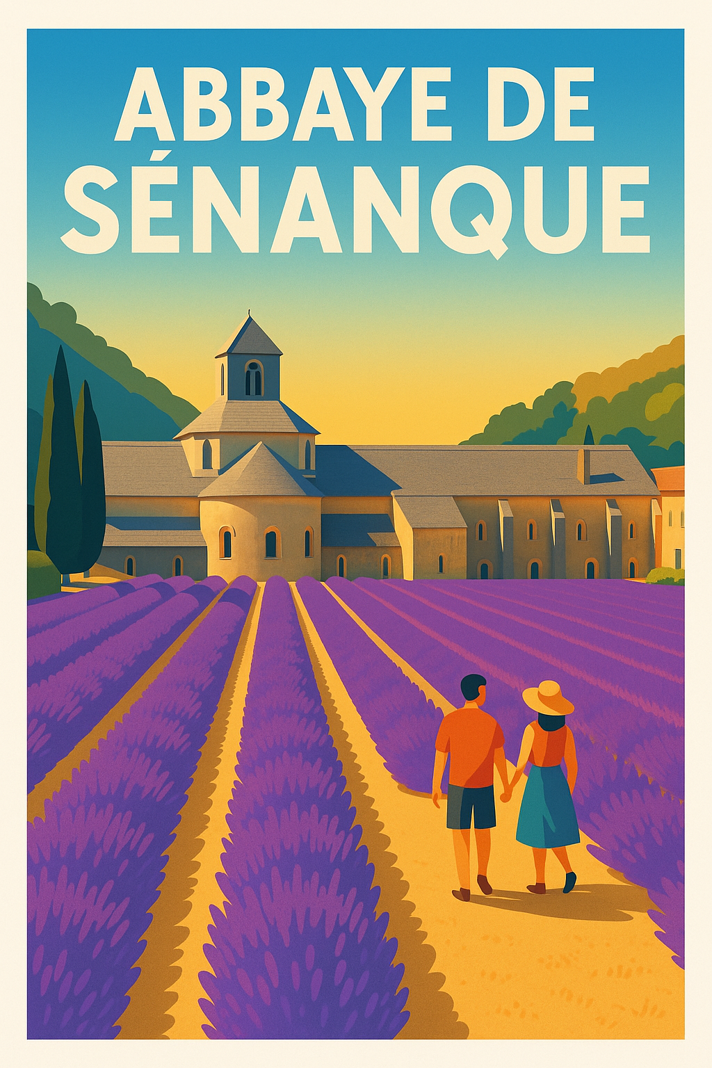 Affiche Abbaye de Sénanque — L'essence de la Provence et de la lavande · poster d'art de Abbaye de Sénanque