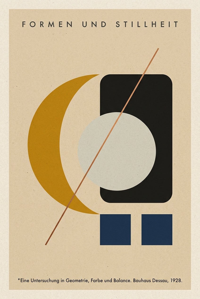 Affiche Bauhaus Formen und Stillheit, poster géométrique