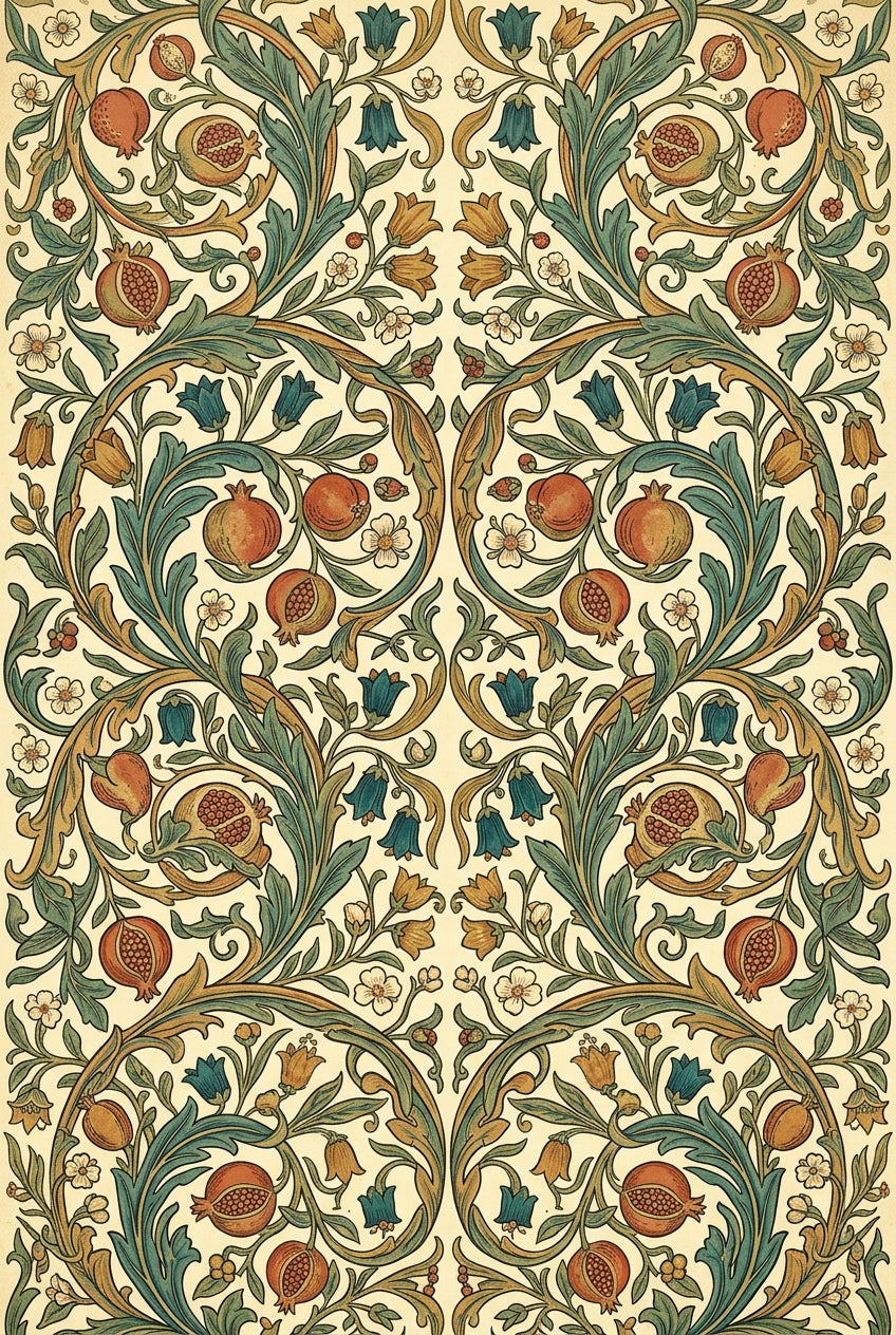 Affiche de grenadiers, poster vintage William Morris
