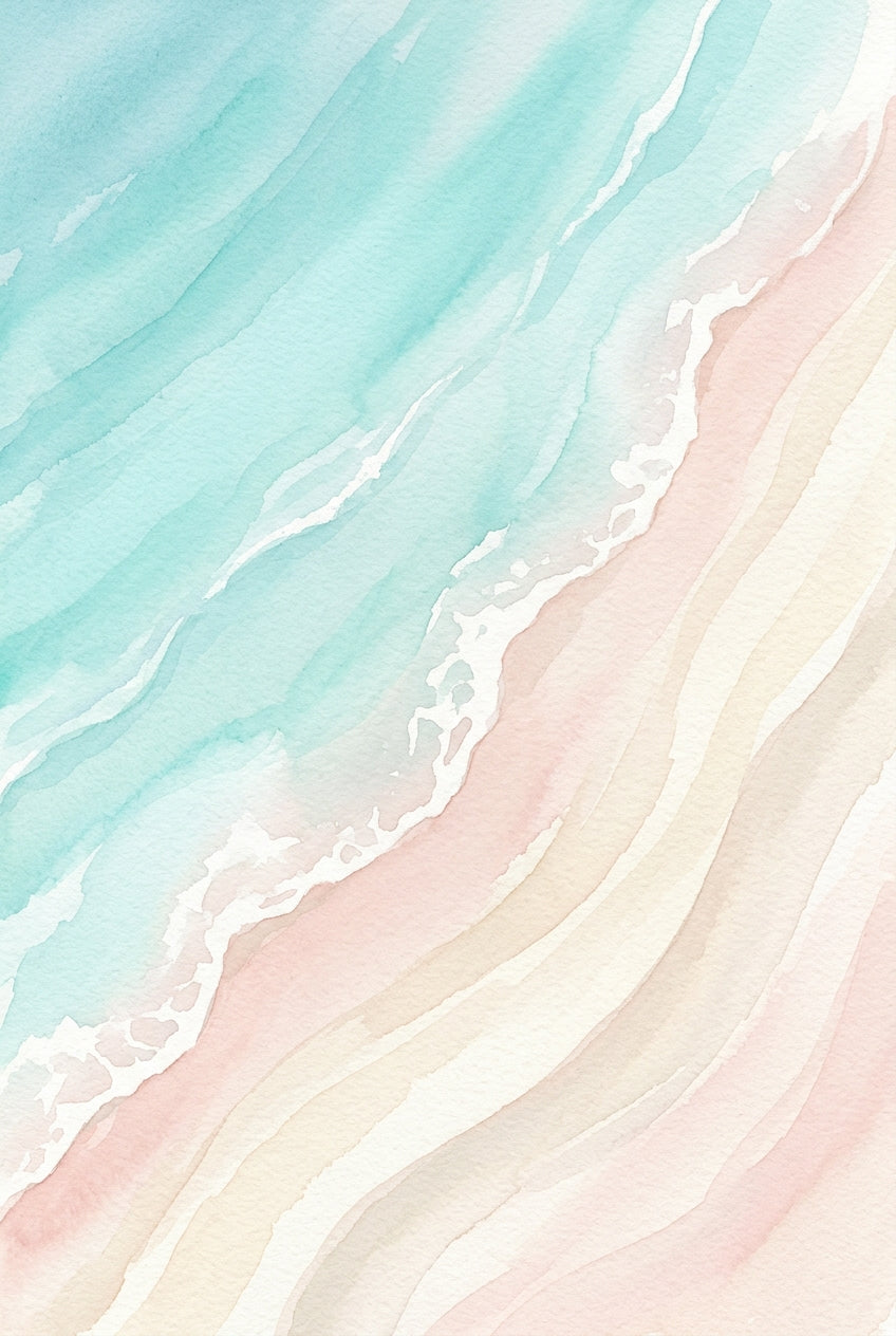 Affiche de bord de mer, poster aquarelle