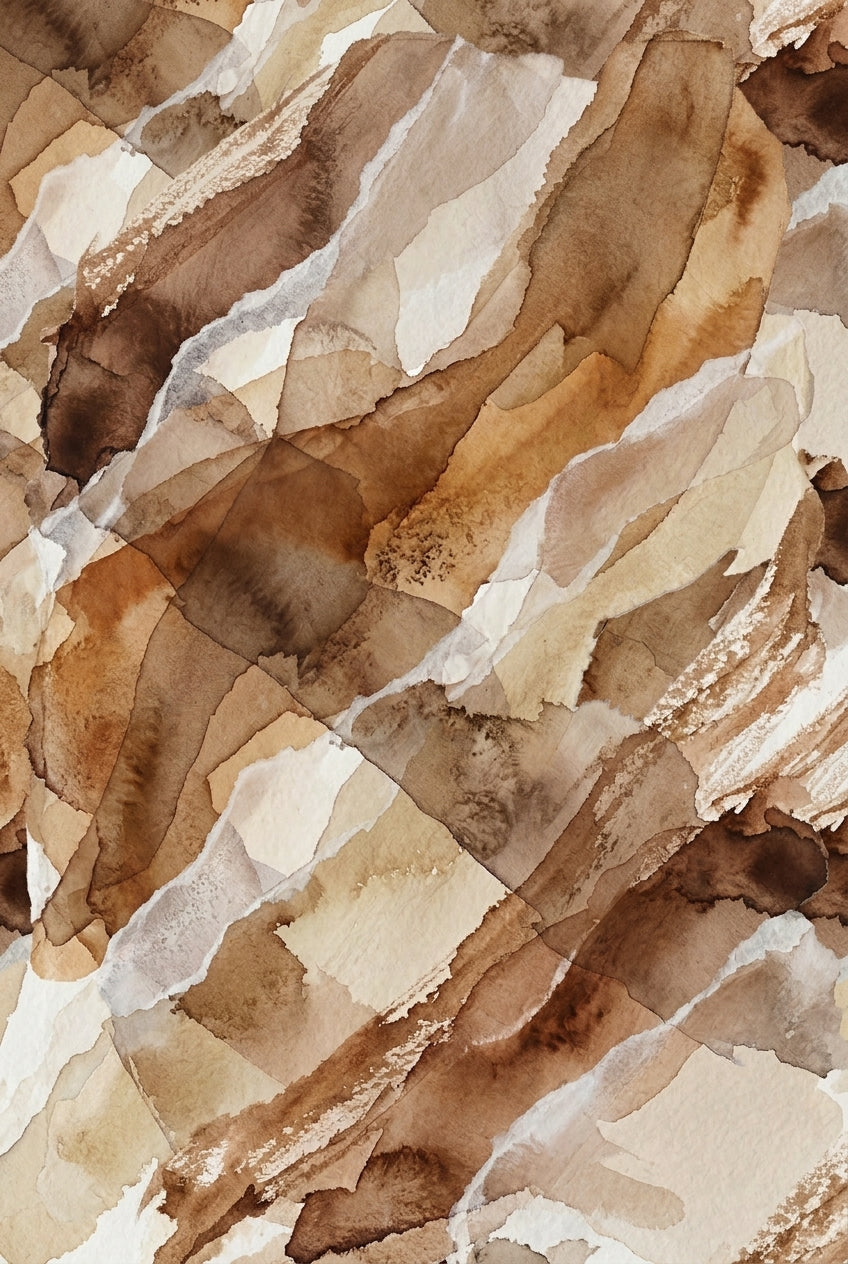 Affiche d'art abstrait, poster terre de sienne