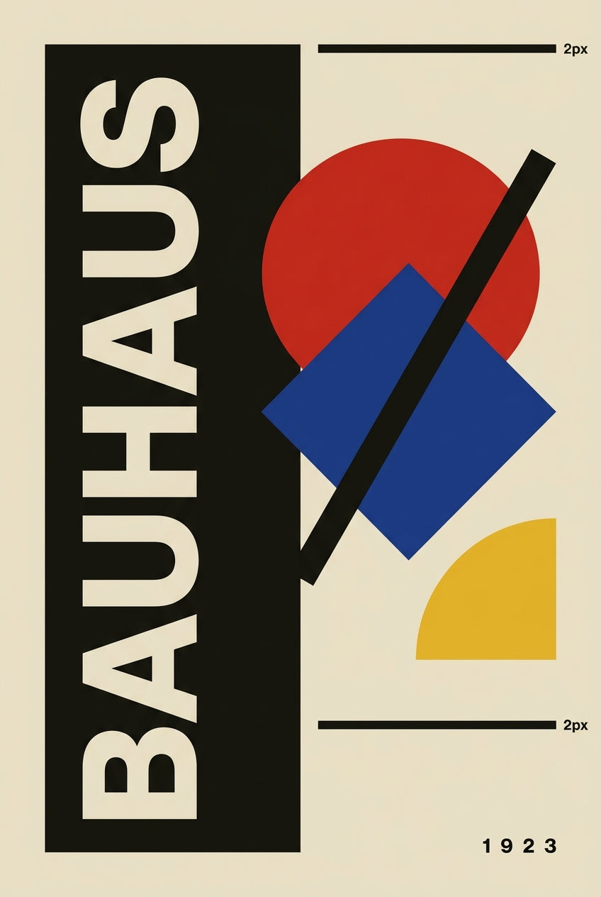 Affiche du Bauhaus, poster géométrique 1923