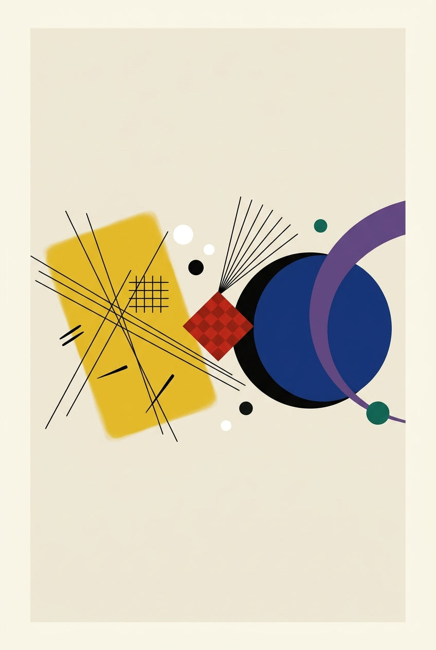 Affiche d'art abstrait, poster géométrique