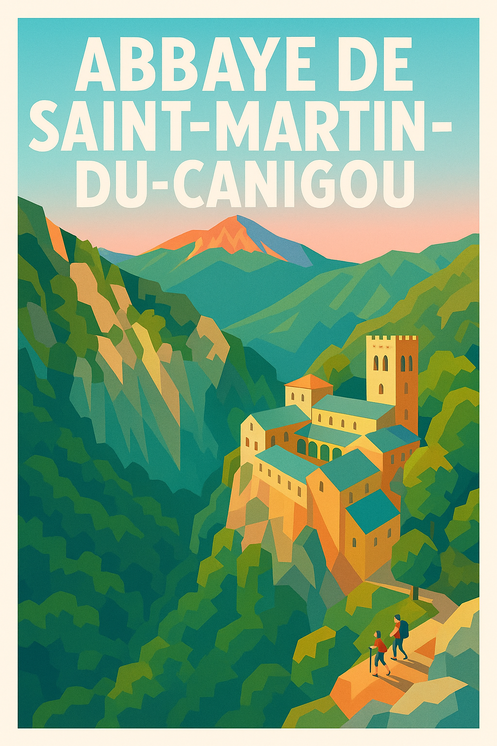 Affiche de Abbaye de Saint-Martin-du-Canigou - Un joyau niché au cœur des Pyrénées