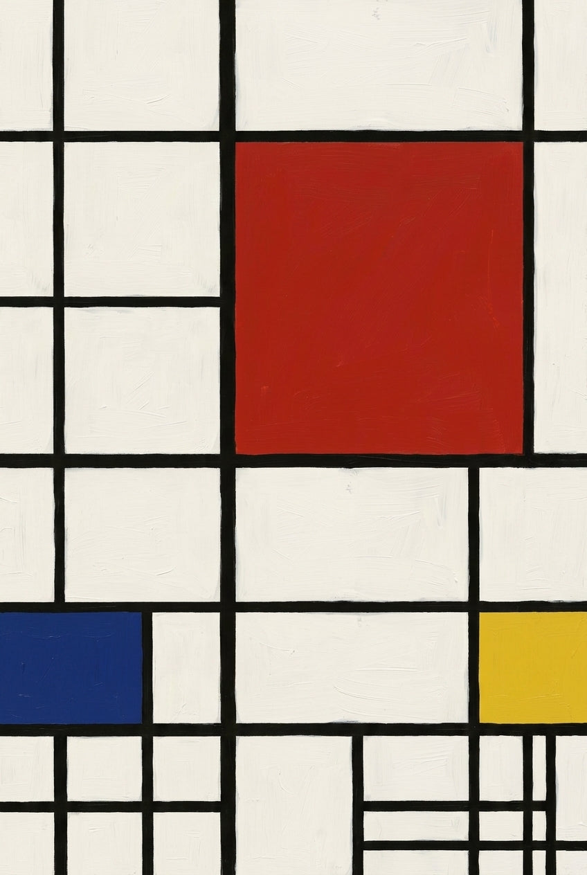 Affiche Mondrian, poster abstrait géométrique