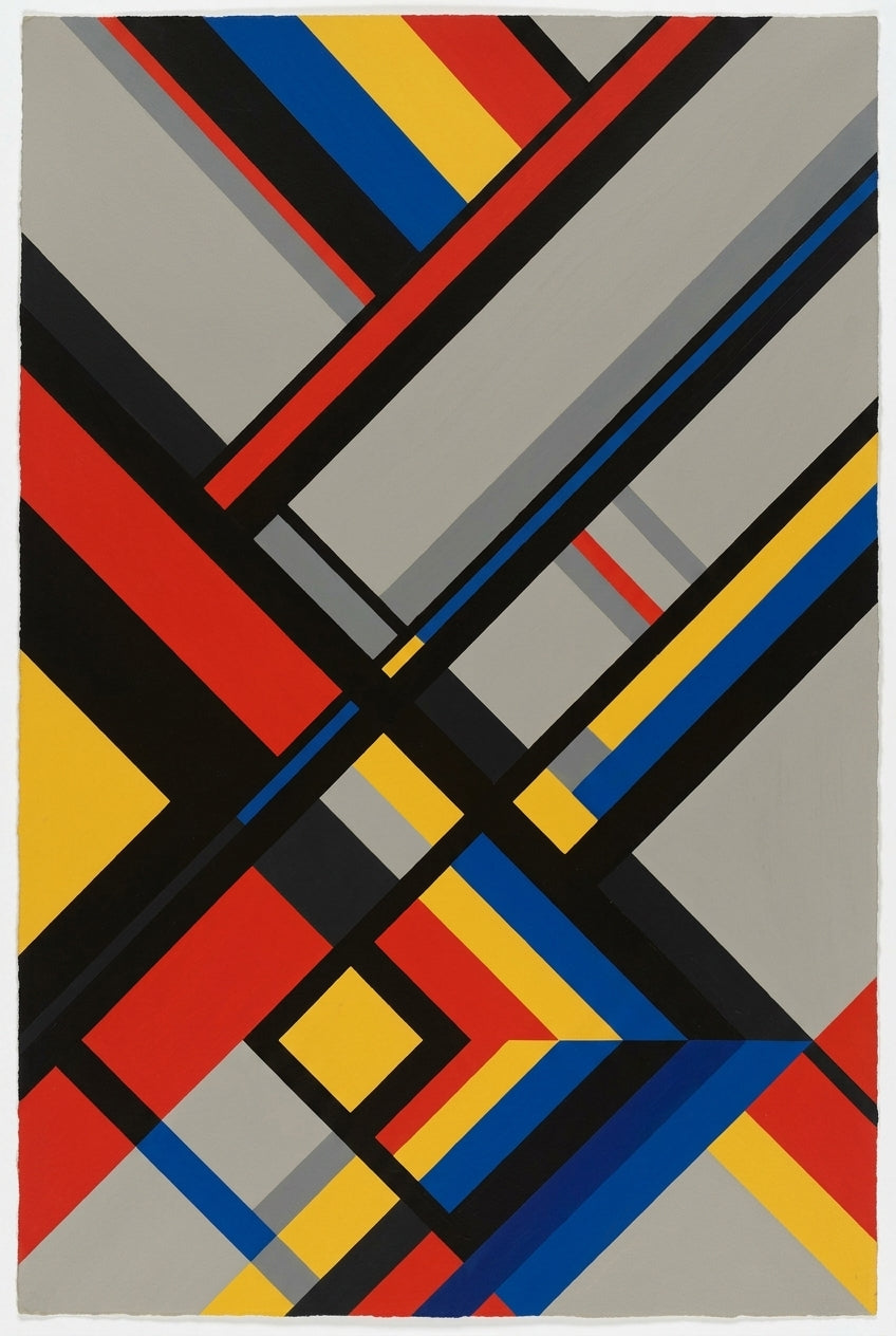Affiche d'art abstrait, poster géométrique