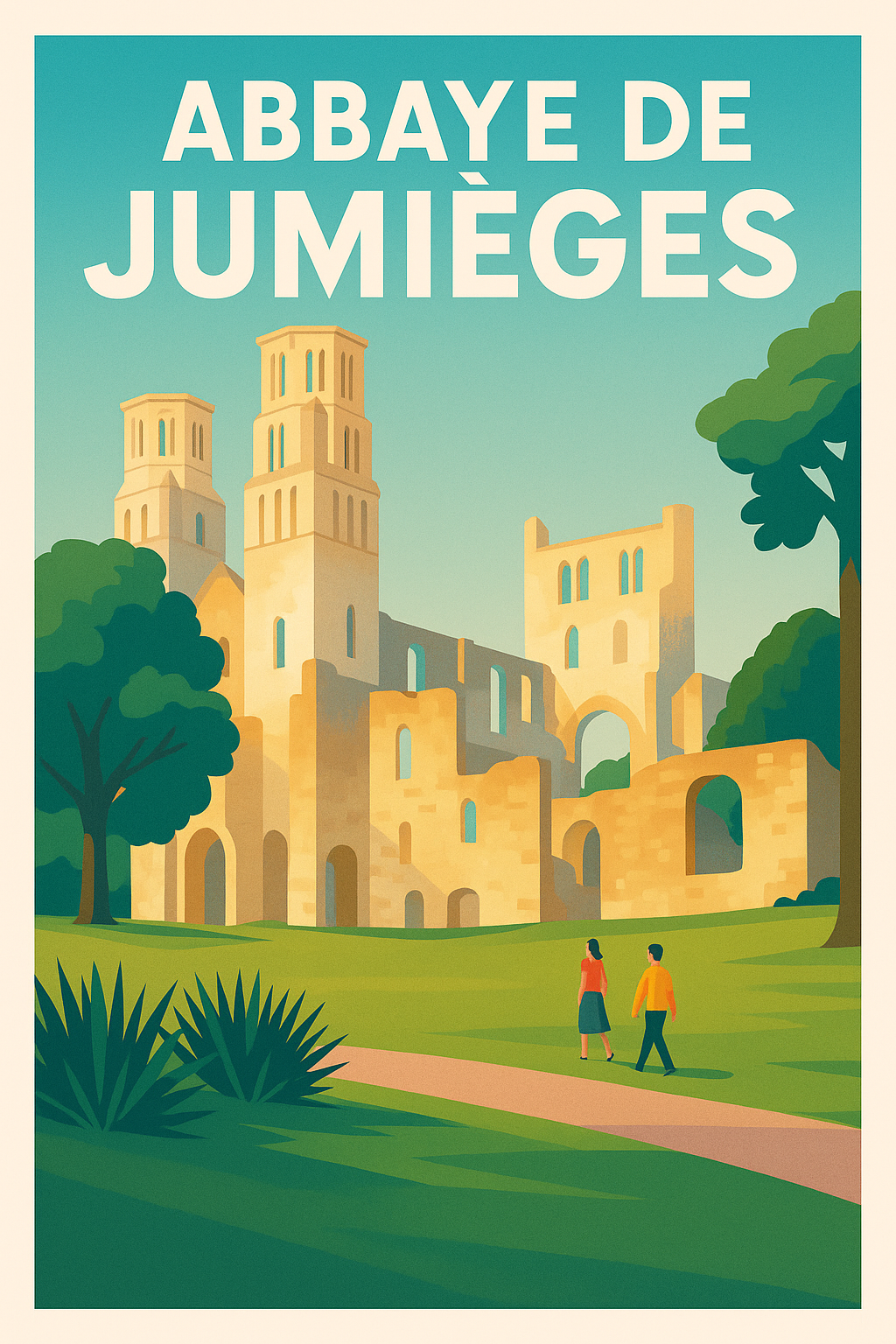 Affiche de Abbaye de Jumièges - L'élégance intemporelle des ruines normandes