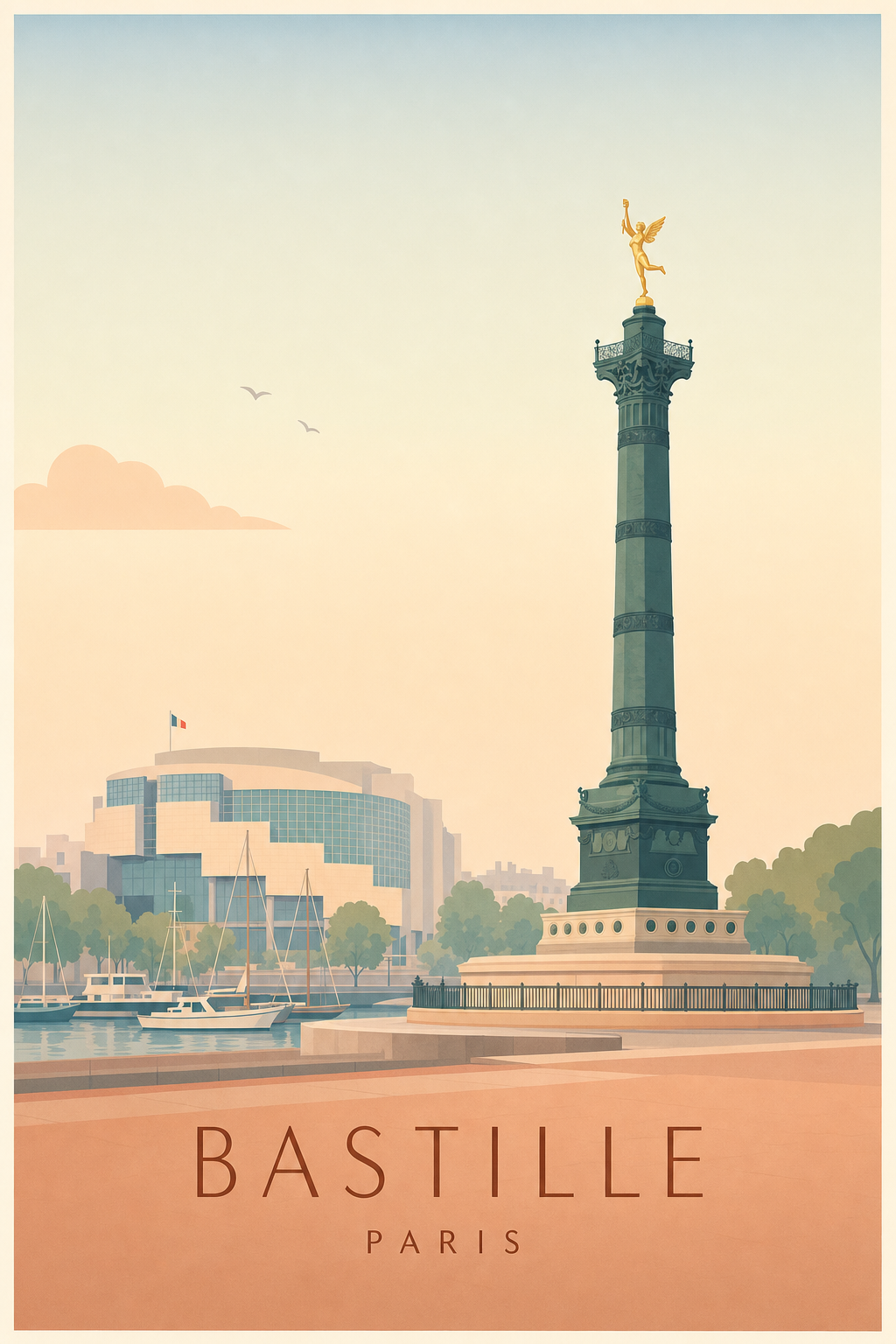 Affiche de Bastille à Paris