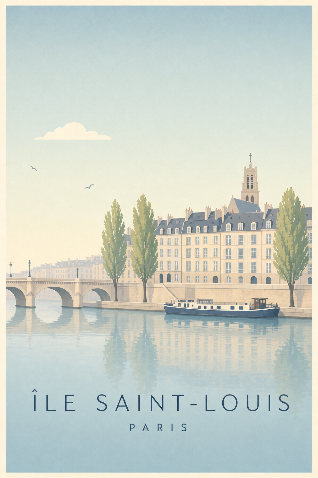Affiche de l'Île Saint-Louis à Paris