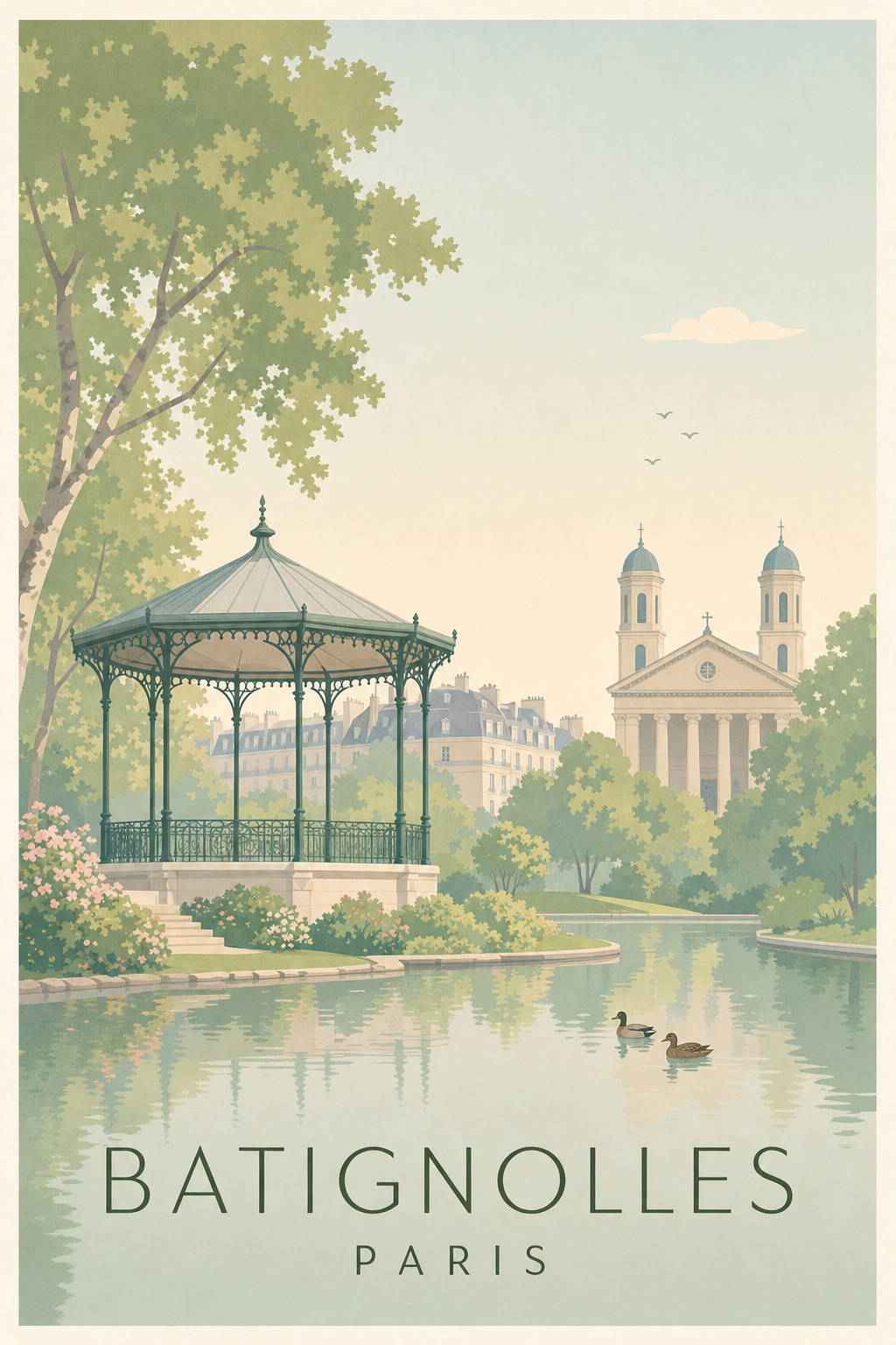 Affiche des Batignolles à Paris