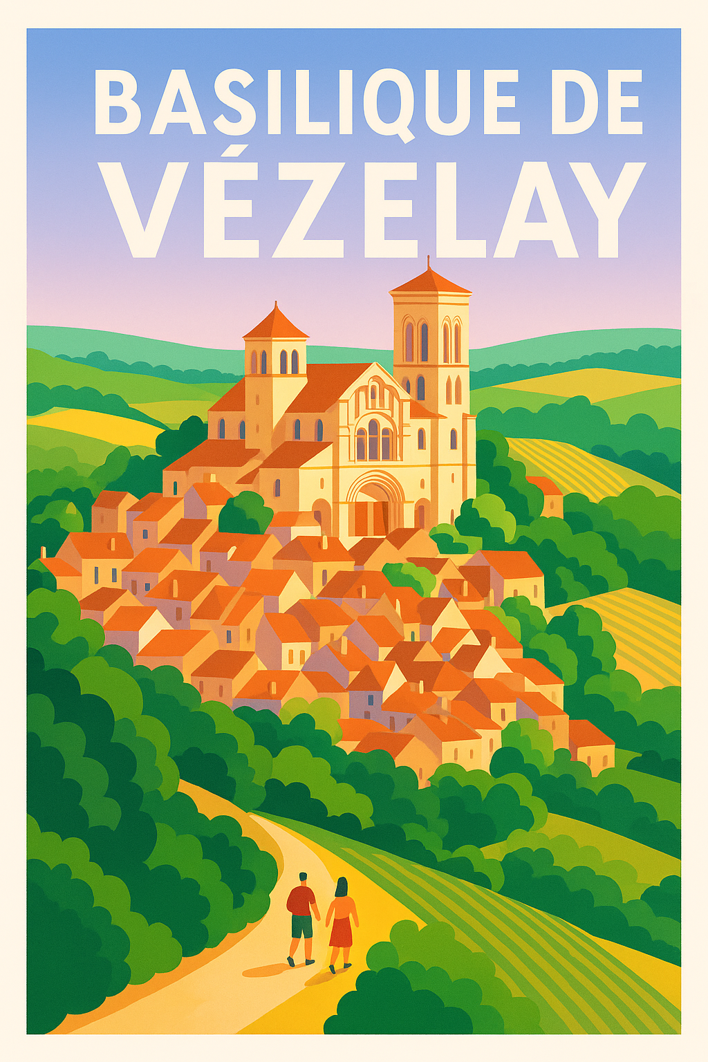 Affiche de Vézelay - L'éclat d'un joyau éternel au cœur de la Bourgogne