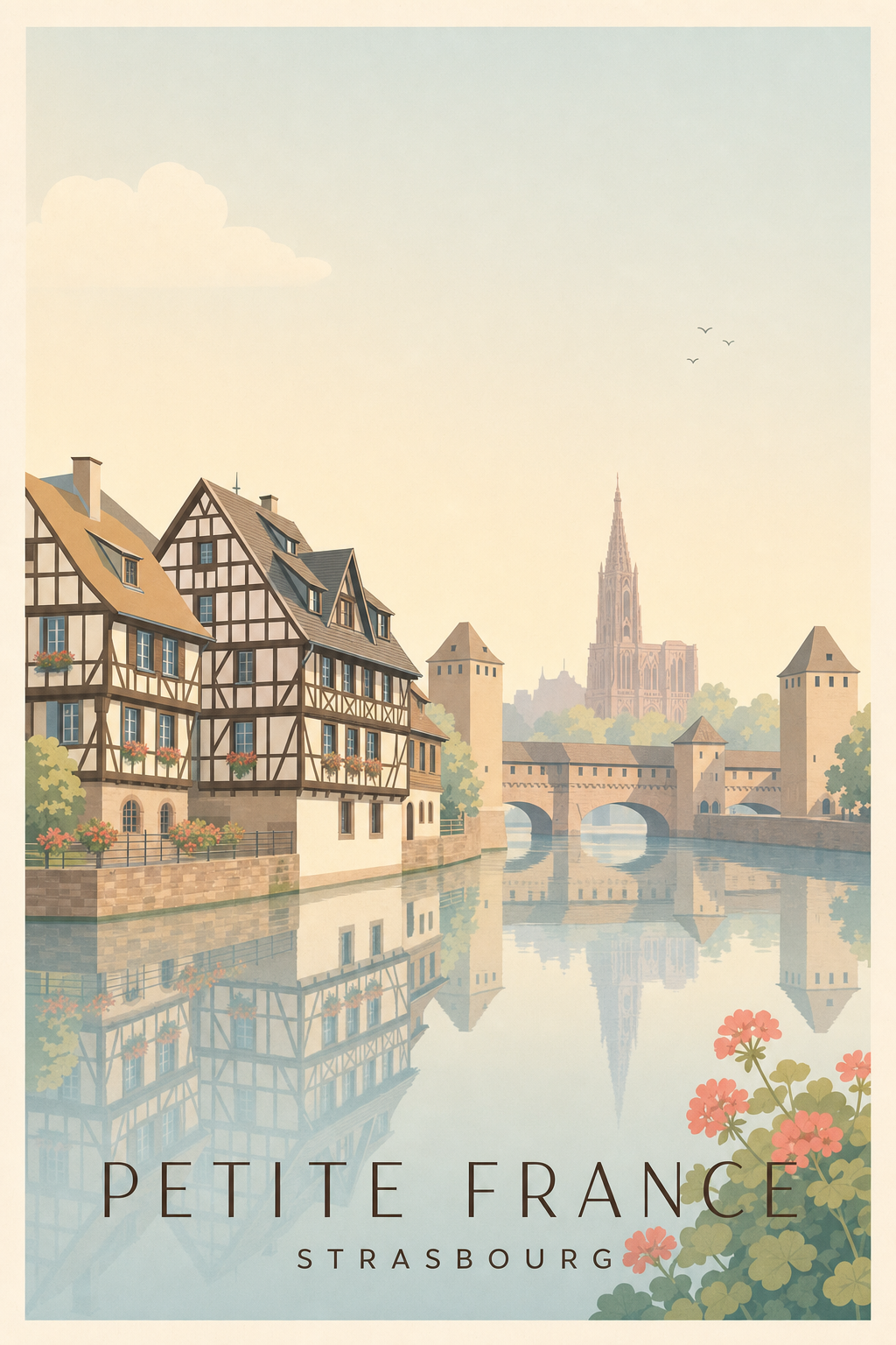 Affiche de la Petite France à Strasbourg
