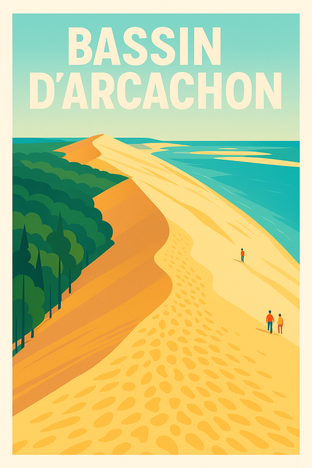 Affiche de Bassin d'Arcachon - L'éclat de la Dune du Pilat