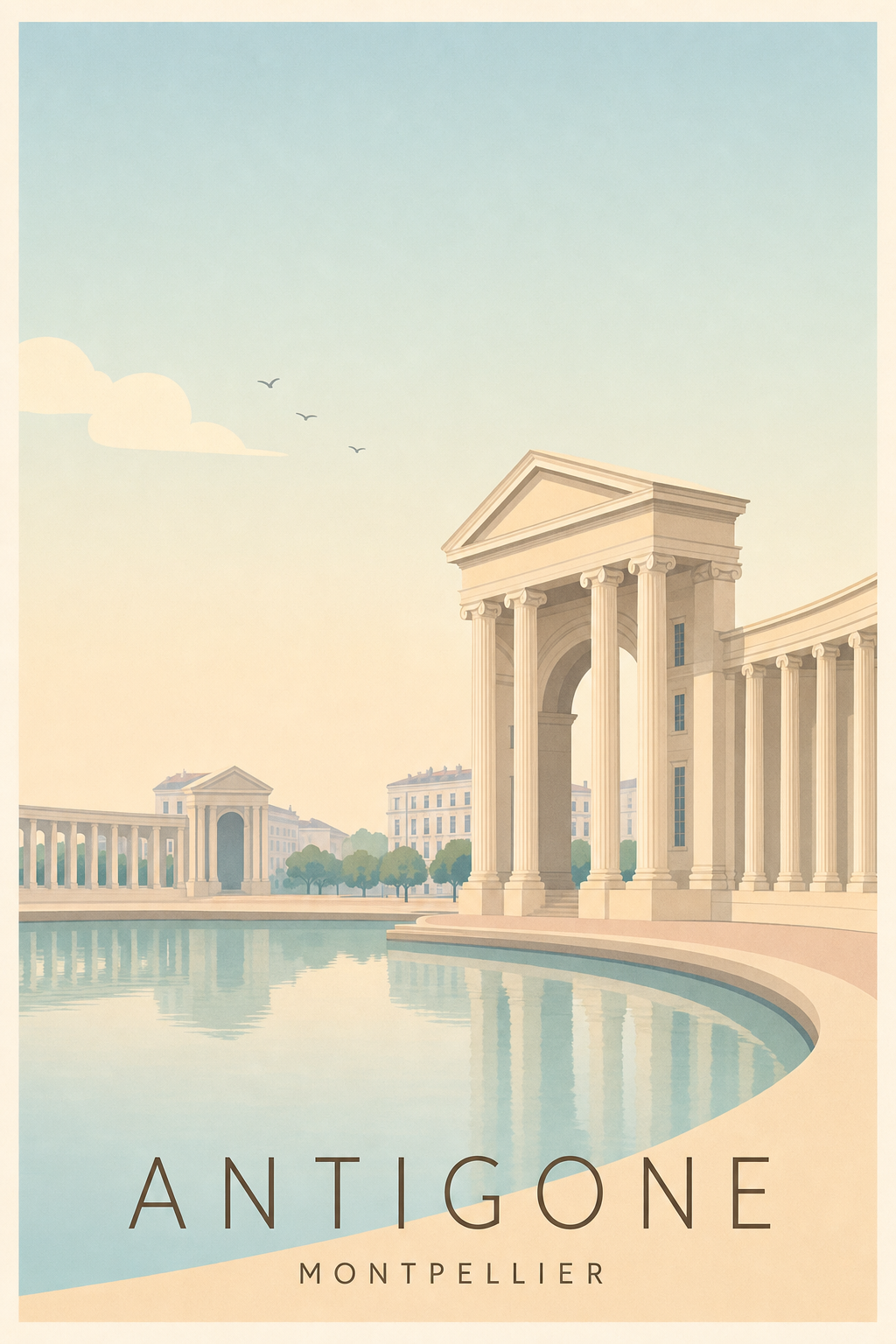 Affiche d'Antigone à Montpellier
