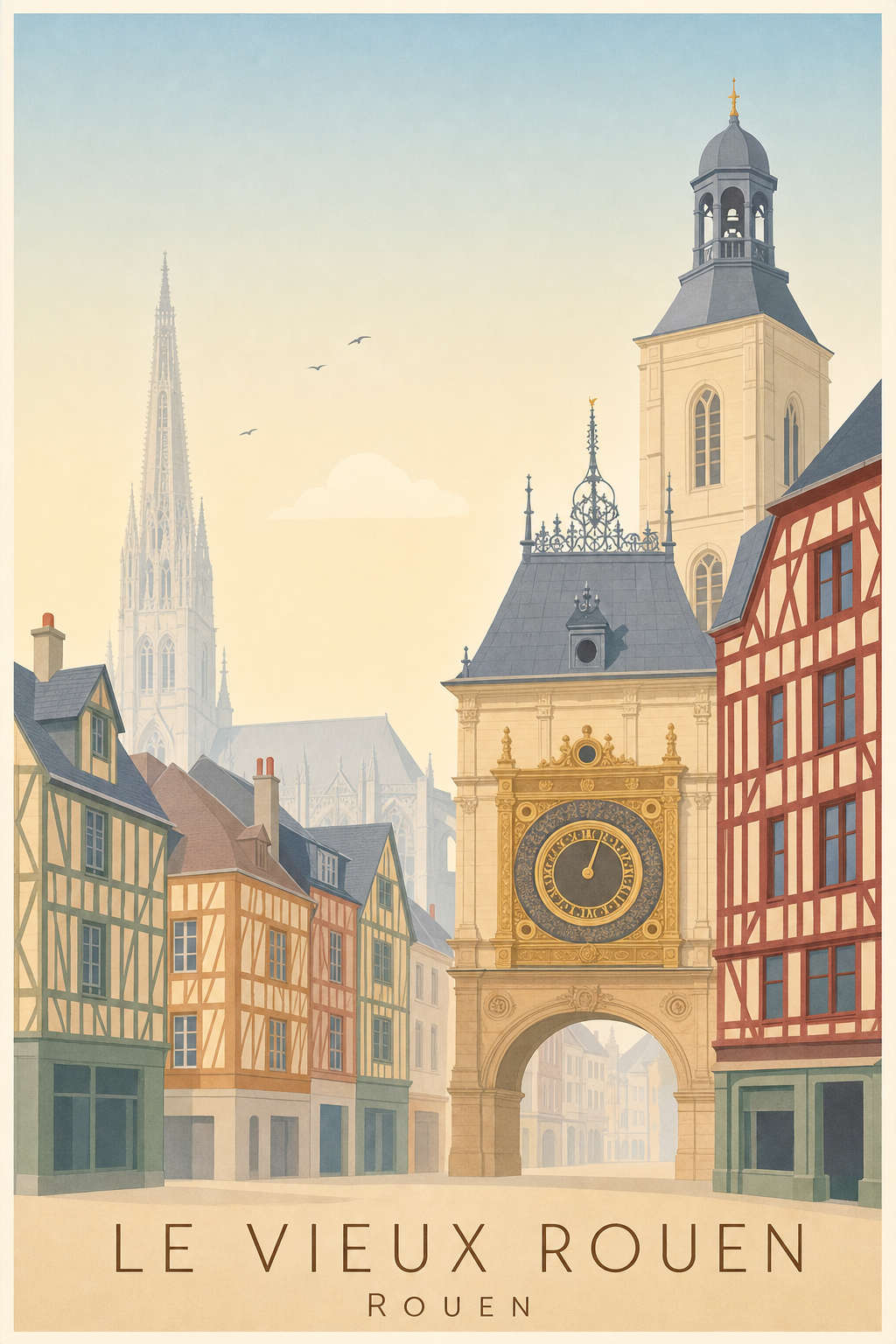 Affiche du Vieux à Rouen