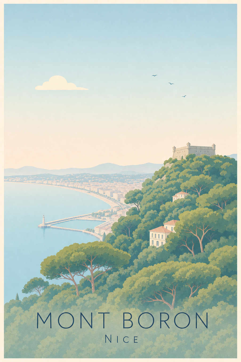 Affiche du Mont Boron à Nice