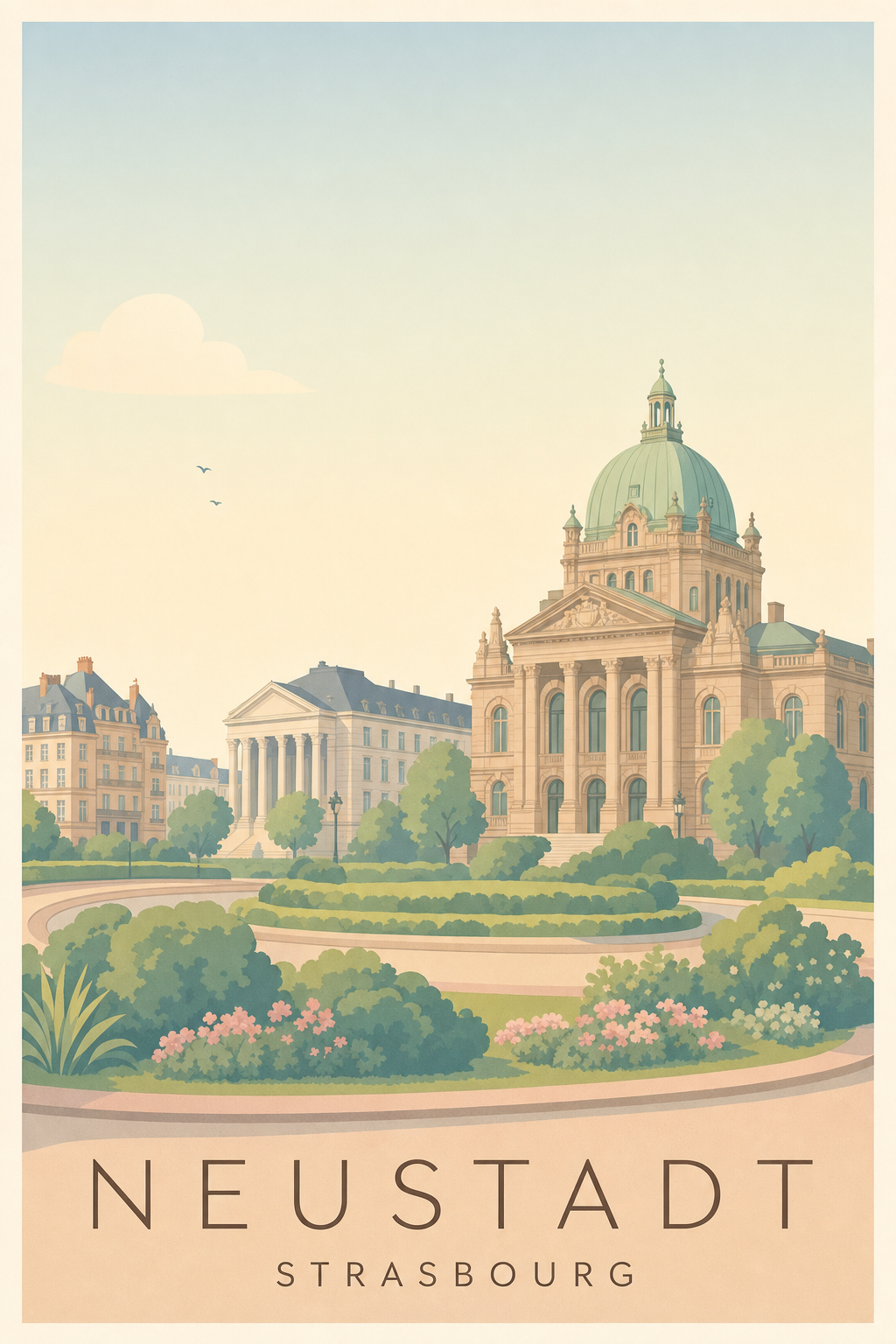 Affiche de la Neustadt à Strasbourg