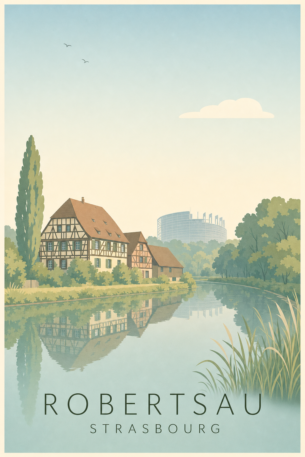 Affiche de la Robertsau à Strasbourg