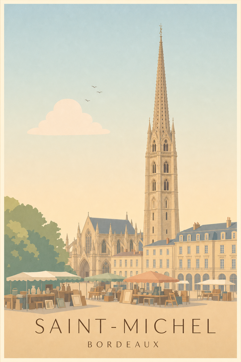 Affiche de Saint-Michel à Bordeaux