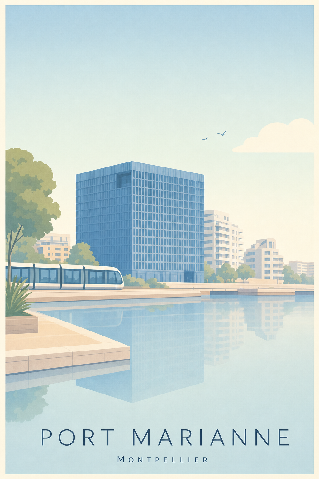 Affiche de Port Marianne à Montpellier