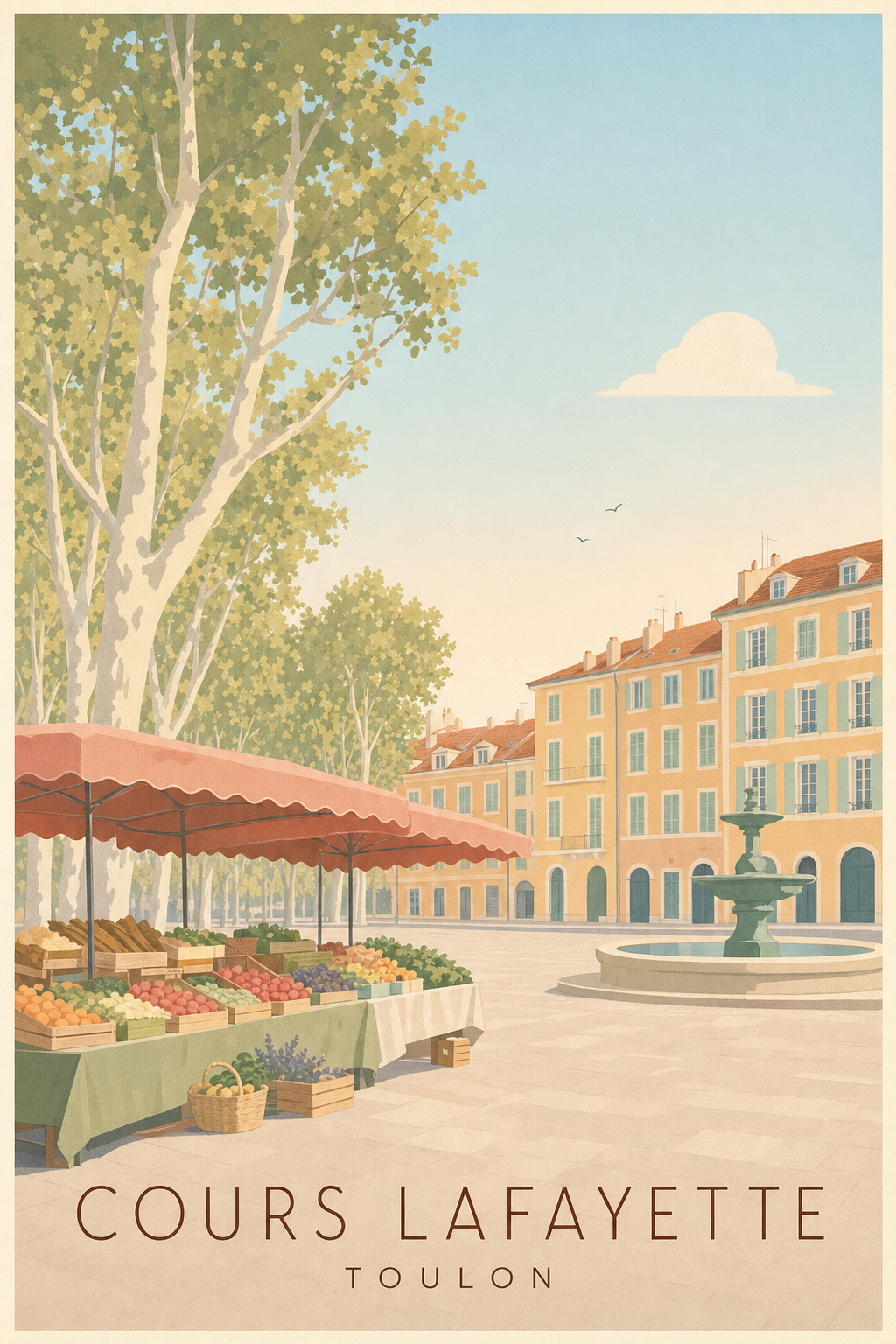 Affiche du Cours Lafayette à Toulon