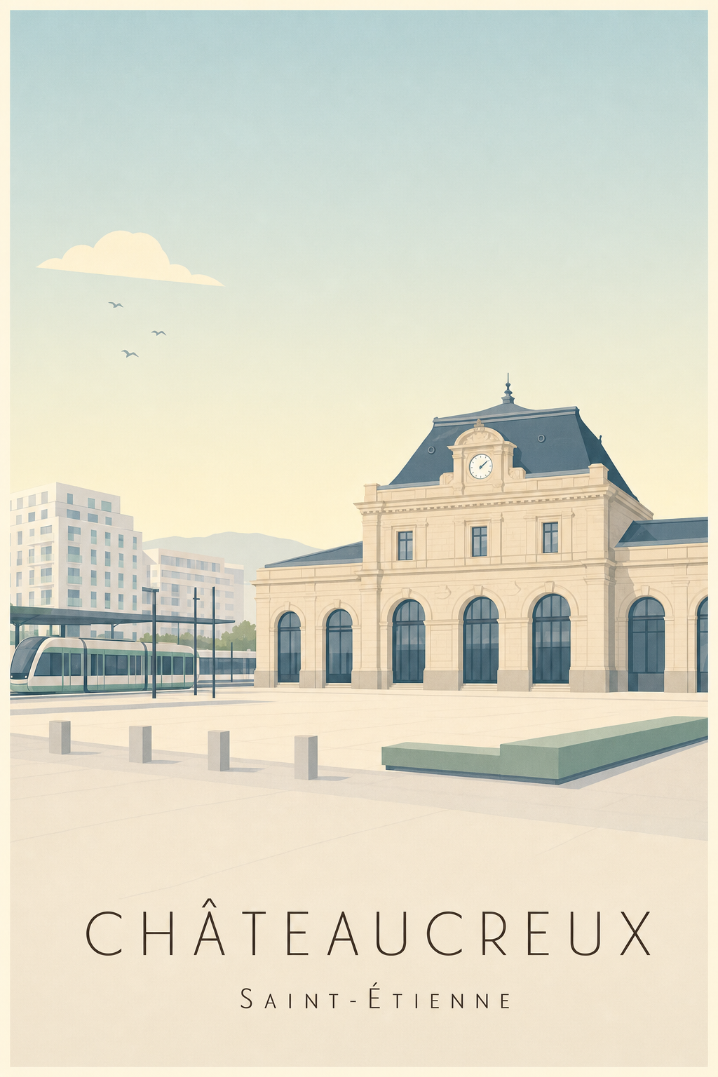 Affiche de Châteaucreux à Saint-Étienne