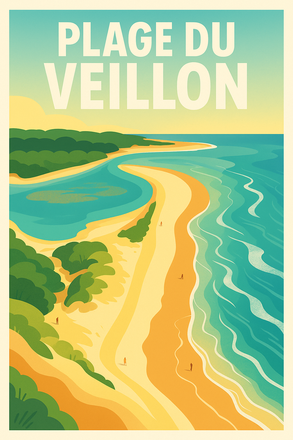 Affiche de Plage du Veillon - L'éclat sauvage de la côte vendéenne