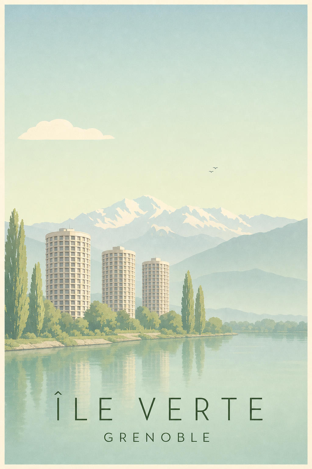 Affiche de l'Île Verte à Grenoble