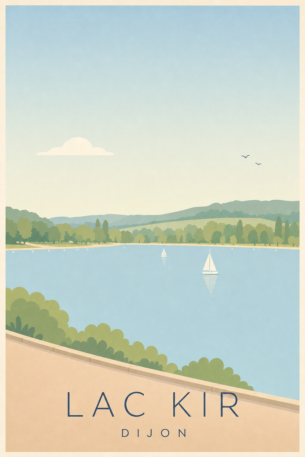 Affiche du Lac Kir à Dijon