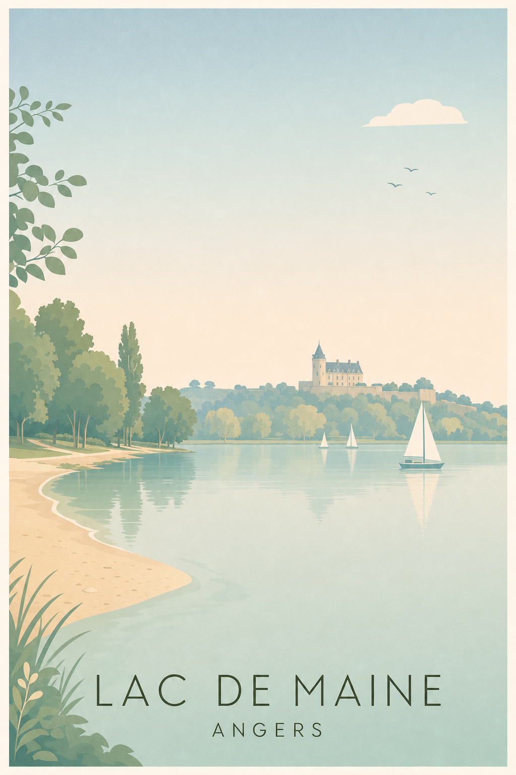 Affiche du Lac de Maine à Angers