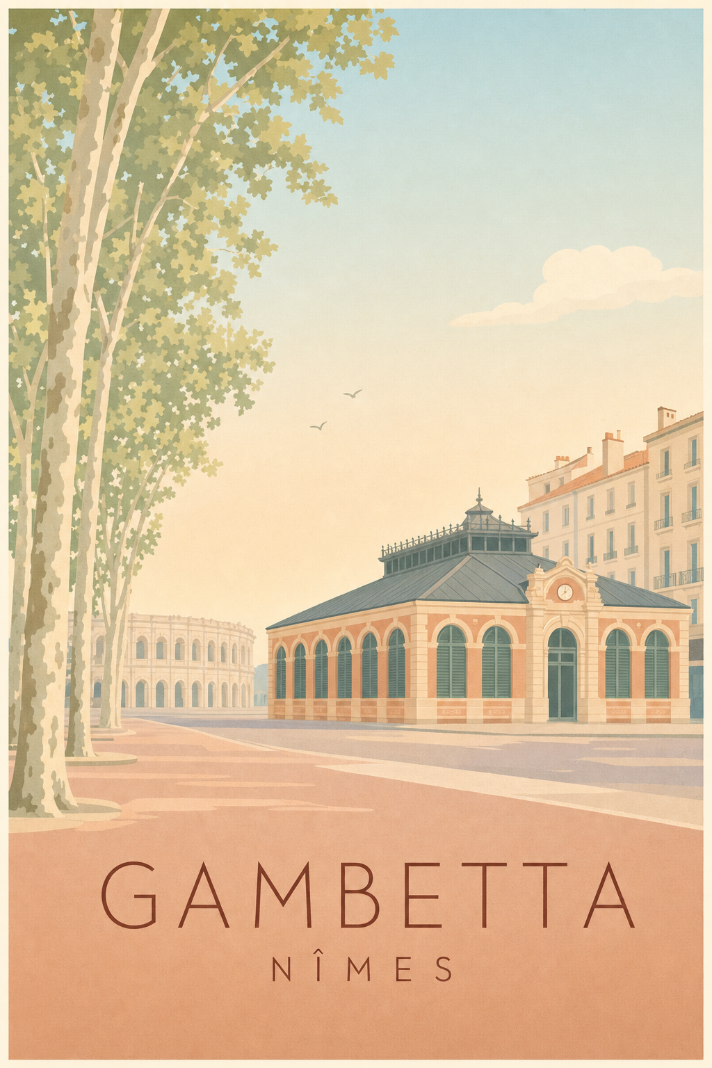 Affiche de Gambetta à Nîmes