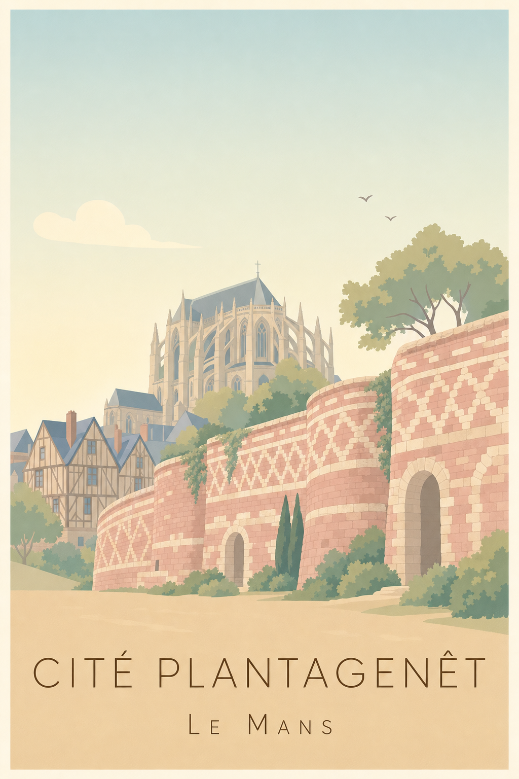 Affiche de la Cité Plantagenêt à Le Mans
