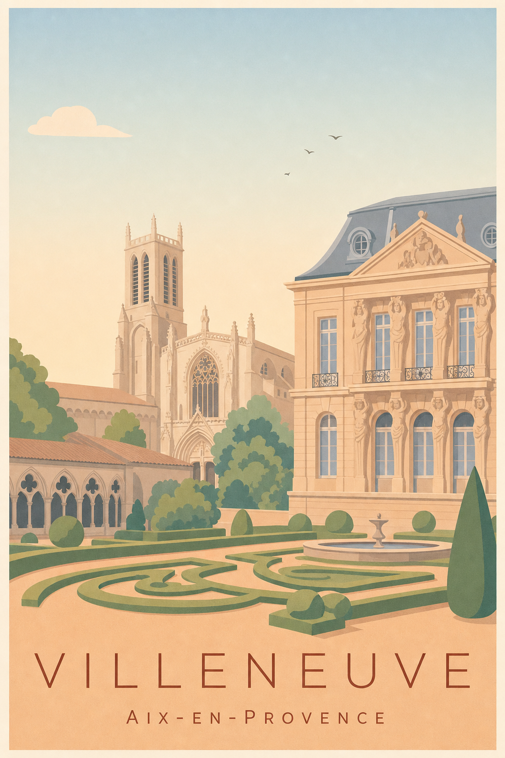 Affiche de Villeneuve à Aix-en-Provence