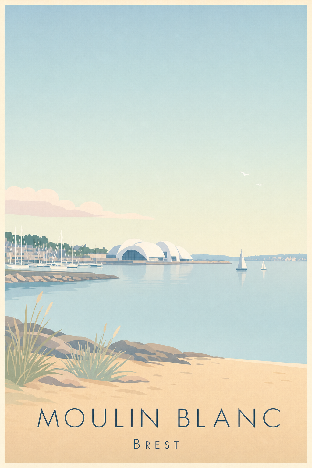 Affiche du Moulin Blanc à Brest