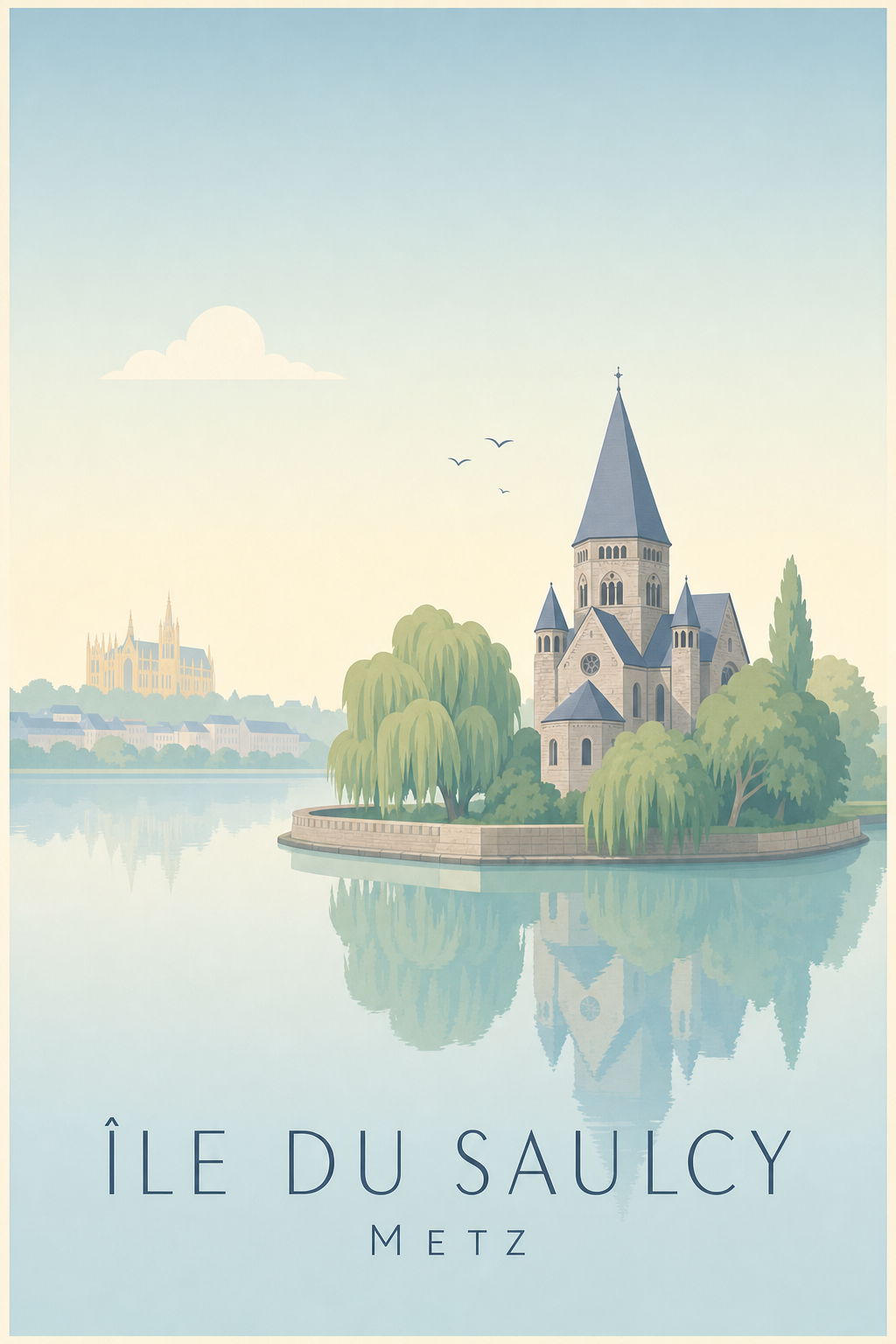 Affiche de l'Île du Saulcy à Metz