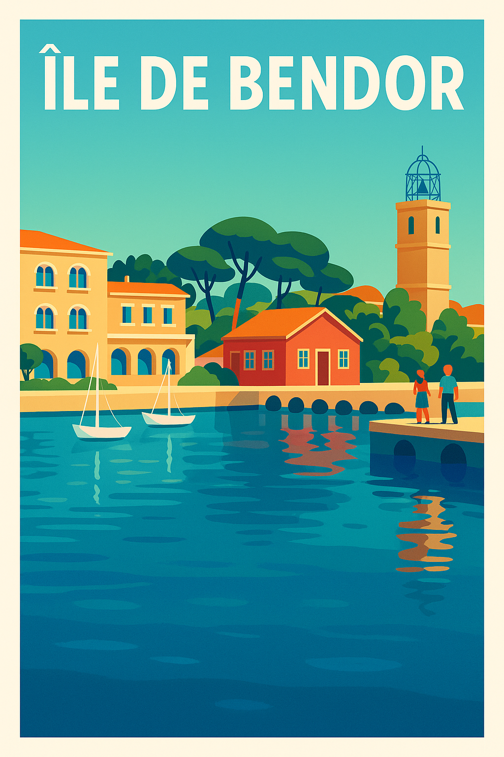 Affiche de Île de Bendor - L'éclat de la Méditerranée dans votre intérieur