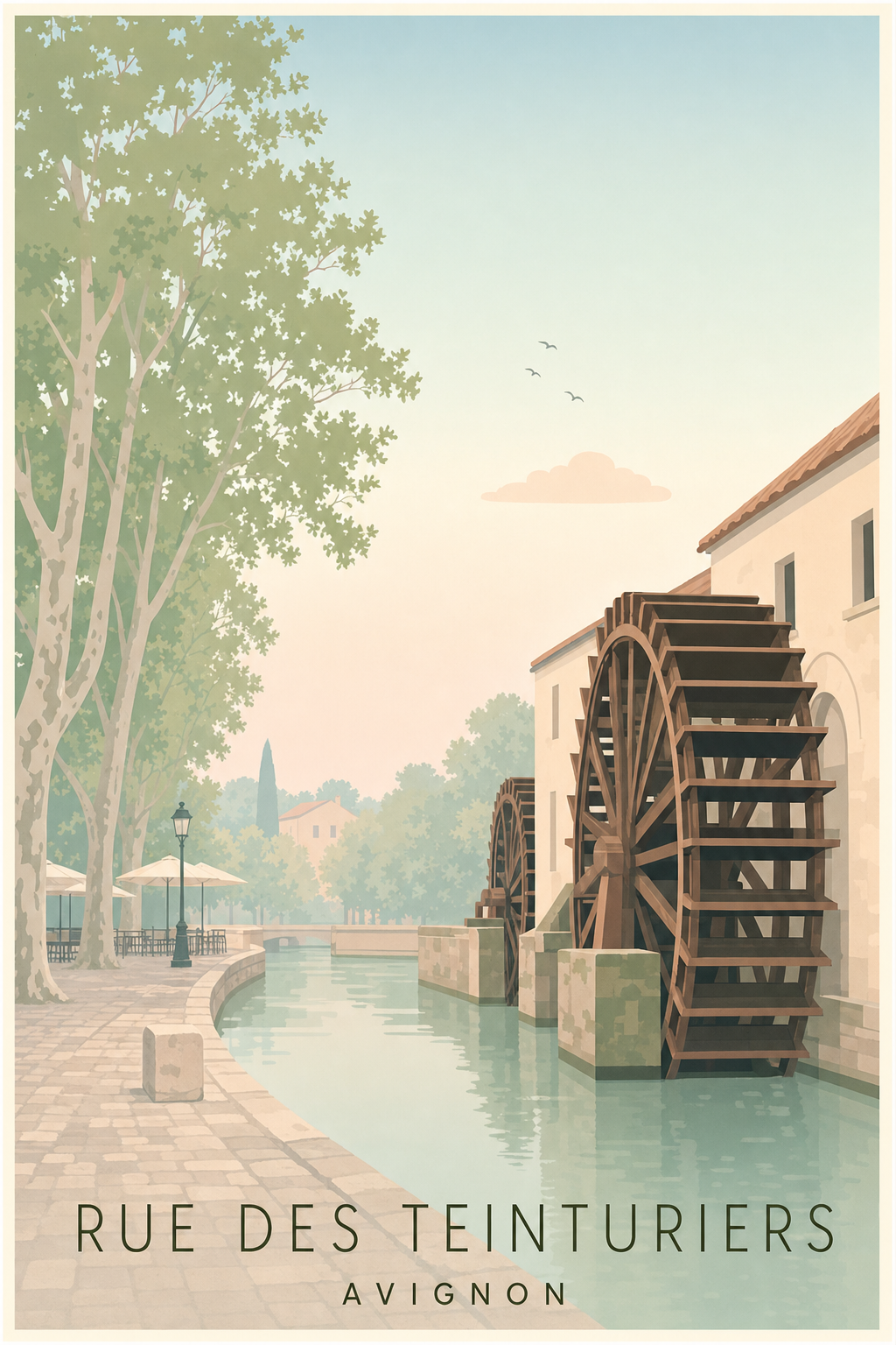 Affiche de la Rue des Teinturiers à Avignon